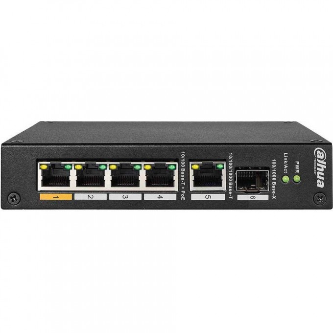 4-портовый коммутатор DAHUA DH-PFS3106-4ET-60-V2