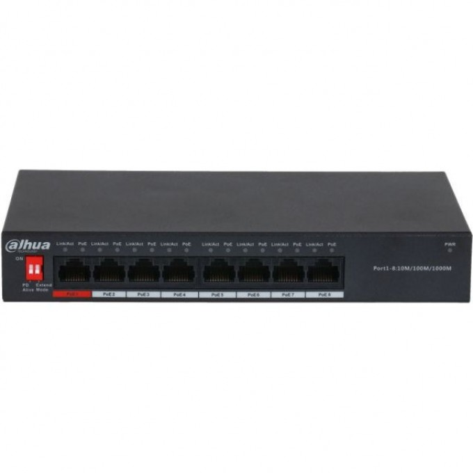 8 портовый коммутатор неуправляемый DAHUA DH-PFS3008-8GT