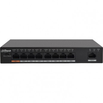 9-портовый неуправляемый настольный коммутатор DAHUA DH-PFS3009-8ET1GT-96