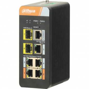 Промышленный 4-портовый гигабитный коммутатор с 4-РОЕ портами, управляемый DAHUA DH-PFS4207-4GT-DP